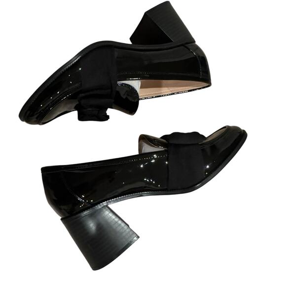 Bandolino Korrar Patent Bow Loafers Slip-On Faux Leather Black Size 11M NWOB - Picture 8 of 12